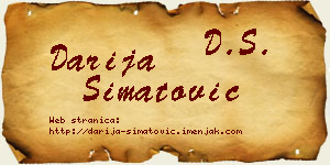 Darija Simatović vizit kartica